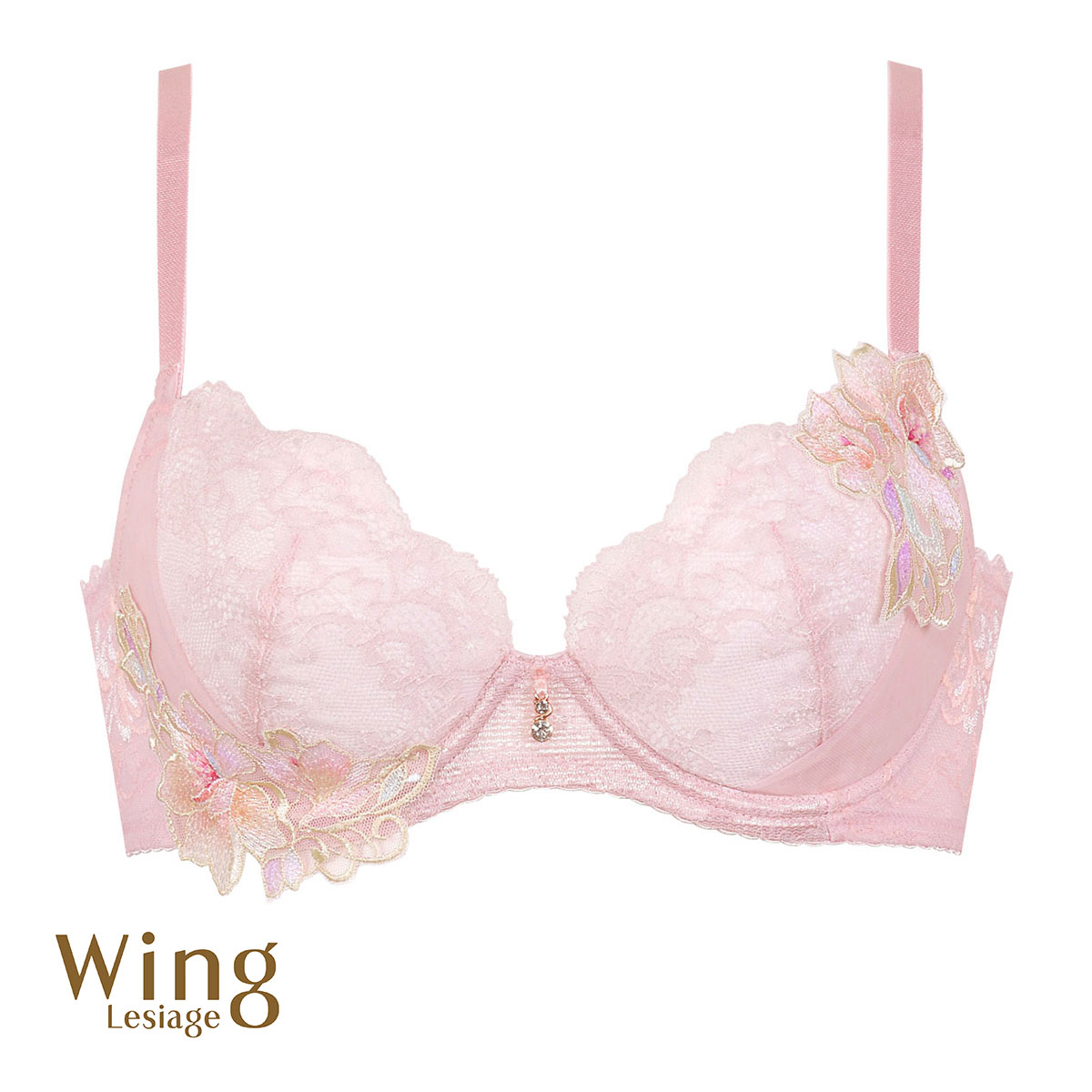 ウイング Wing レシアージュ Lesiage 23AW 2860シリーズ ブラジャー DEF 脇すっきり 着やせ 単品(PI-ピンク-D65)
