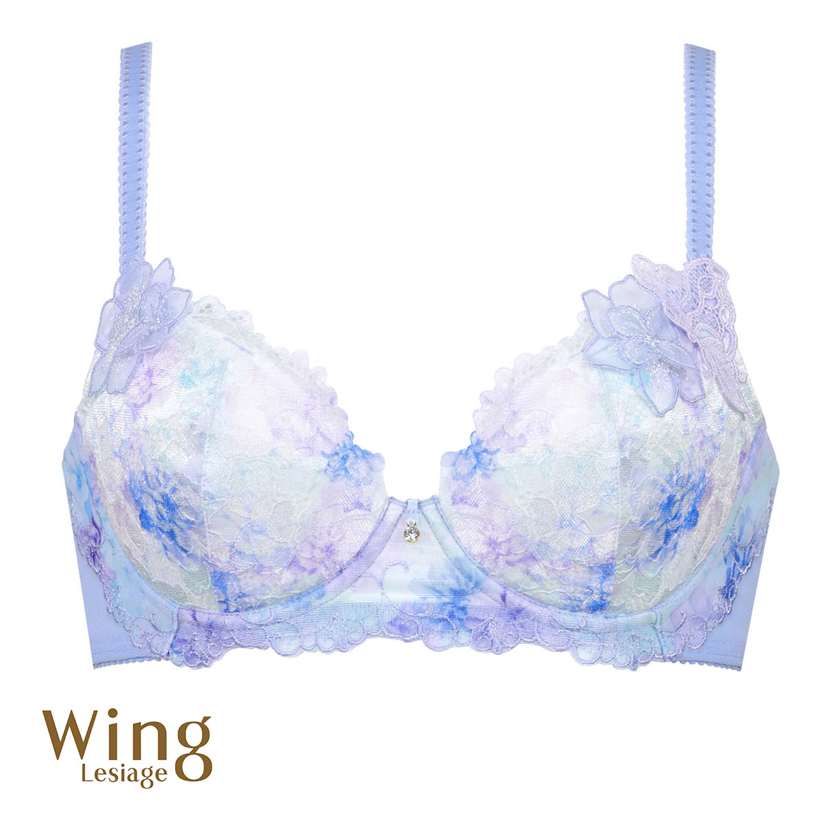 ウイング Wing レシアージュ Lesiage 2900シリーズ ブラジャー DEF サイドすっきりしっかりフィット PB2900 単品 24SS(BU-ブルー-D65)