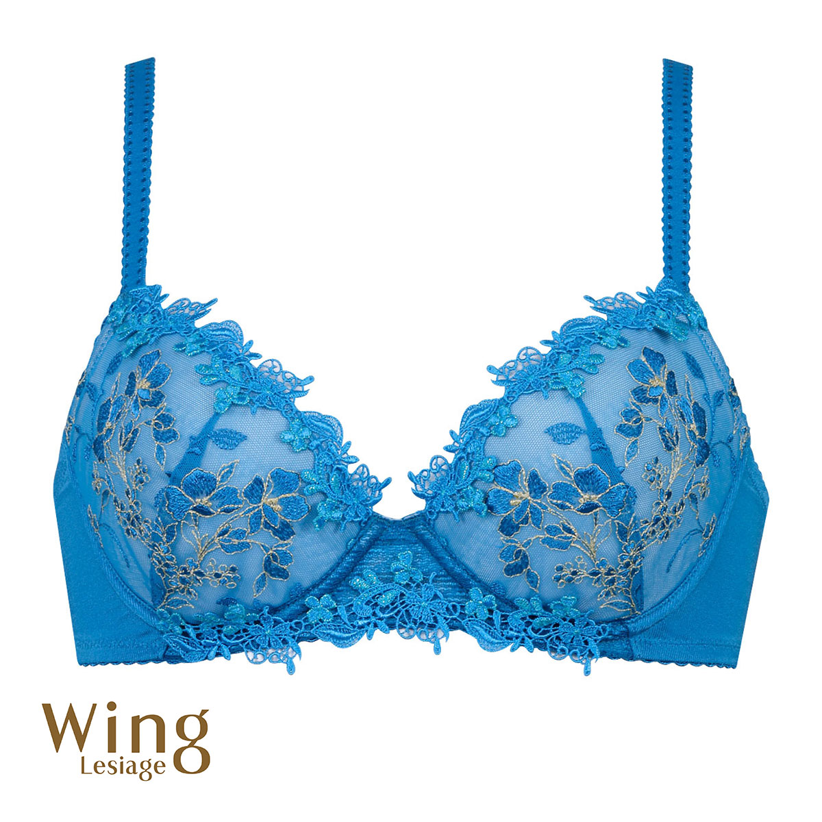 ウイング Wing レシアージュ Lesiage 24SS 2920シリーズ ブラジャー 胸ふっくらやさしくフィット BC まる胸 単品(BU-ブルー-B65)