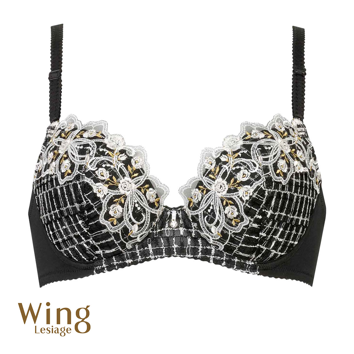 ウイング Wing レシアージュ Lesiage 24AW 2960シリーズ ブラジャー DEF ふっくらまるい自然な谷間をメイク PB2960 単品(BK-ブラック-D65)