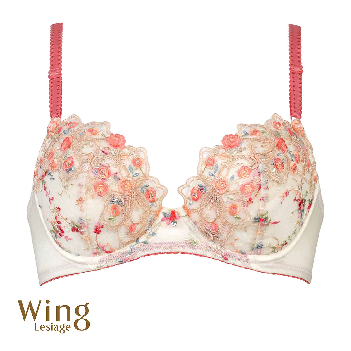 ウイング Wing レシアージュ Lesiage 24AW 2960シリーズ ブラジャー DEF ふっくらまるい自然な谷間をメイク PB2960 単品(CR-クリーム-D65)