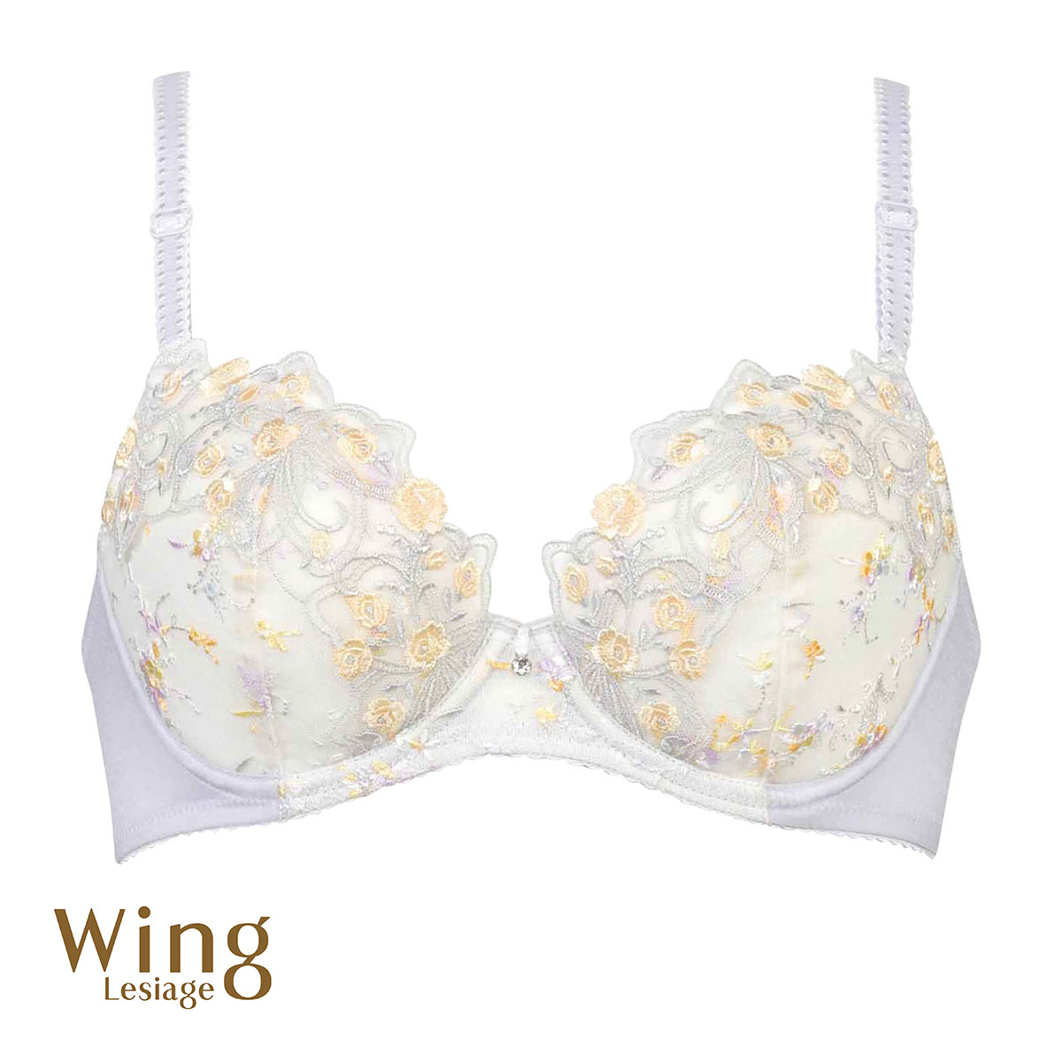ウイング Wing レシアージュ Lesiage 24AW 2960シリーズ ブラジャー DEF ふっくらまるい自然な谷間をメイク PB2960 単品(GY-グレー-D65)