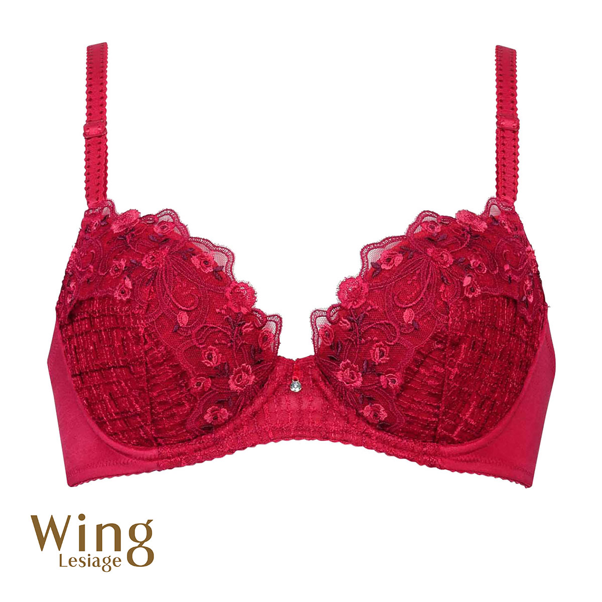 ウイング Wing レシアージュ Lesiage 24AW 2960シリーズ ブラジャー DEF ふっくらまるい自然な谷間をメイク PB2960 単品(RE-レッド-D65)