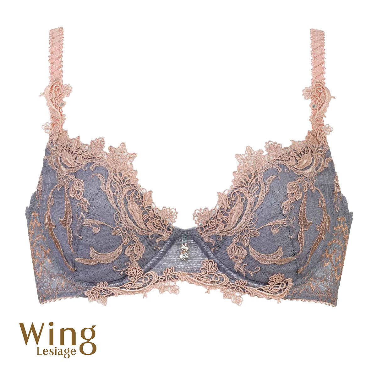 ウイング レシアージュ 4000シリーズ ブラジャー 3/4カップ BC まる胸 Wing Lesiage PB4000(GY-グレー-B65)