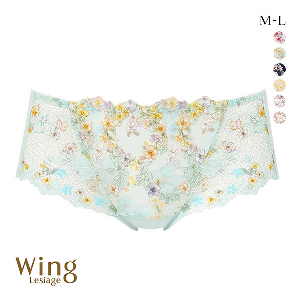 ウイング レシアージュ 2120シリーズ ショーツ M L ラインレス ヘム Wing Lesiage 25SS(LBU-薄ブルー-M)