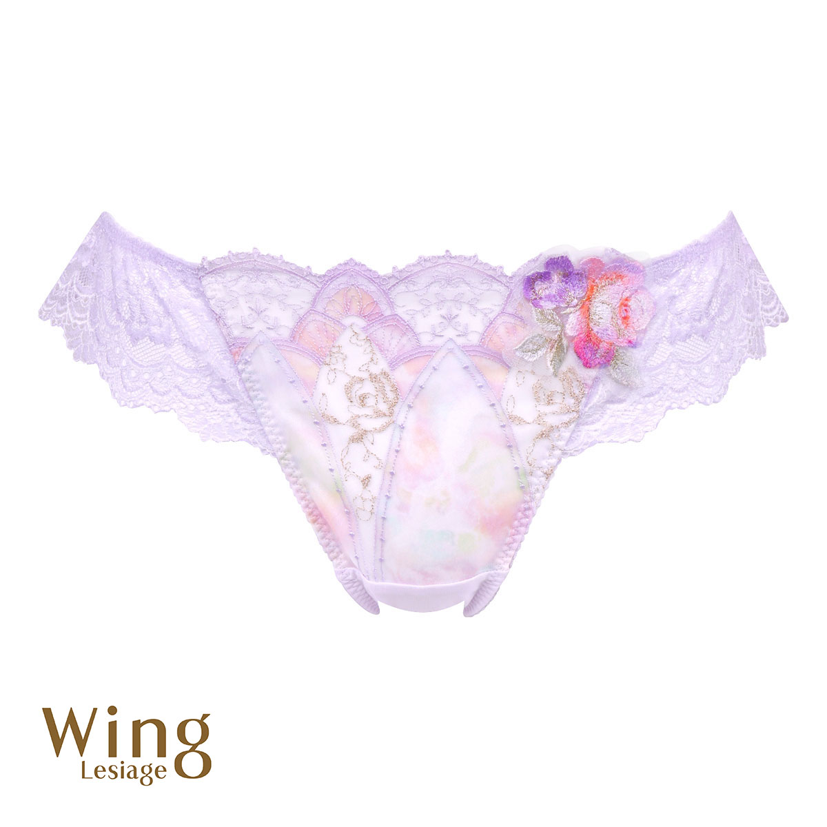 ウイング Wing レシアージュ Lesiage 24SS 2910シリーズ ショーツ Tバック ソング ローライズ 単品(PU-パープル-M)
