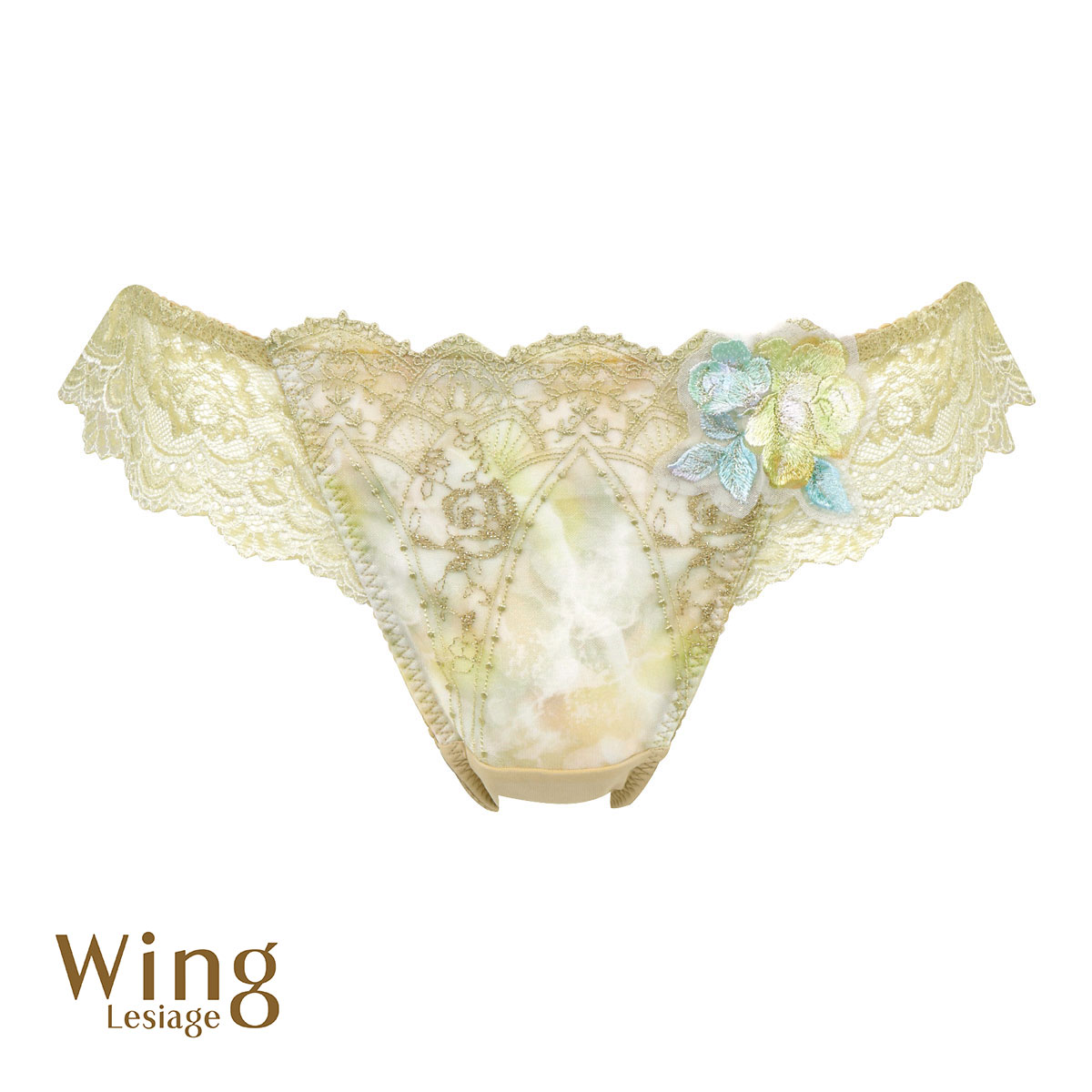 ウイング Wing レシアージュ Lesiage 24SS 2910シリーズ ショーツ Tバック ソング ローライズ 単品(GL-ゴールド-M)