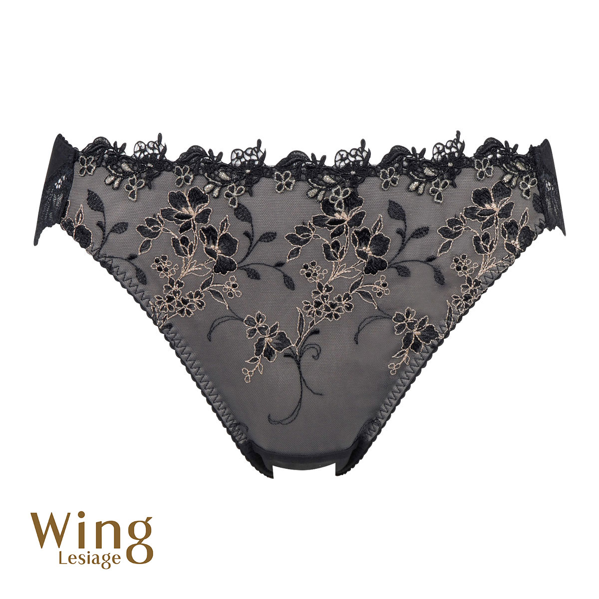 ウイング Wing レシアージュ Lesiage 24SS 2920シリーズ ショーツ ML ハイレッグ 単品(BK-ブラック-M)