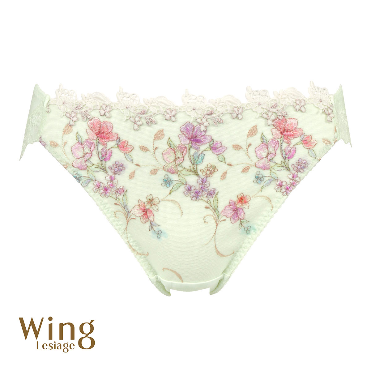 ウイング Wing レシアージュ Lesiage 24SS 2920シリーズ ショーツ ML ハイレッグ 単品(GR-グリーン-M)