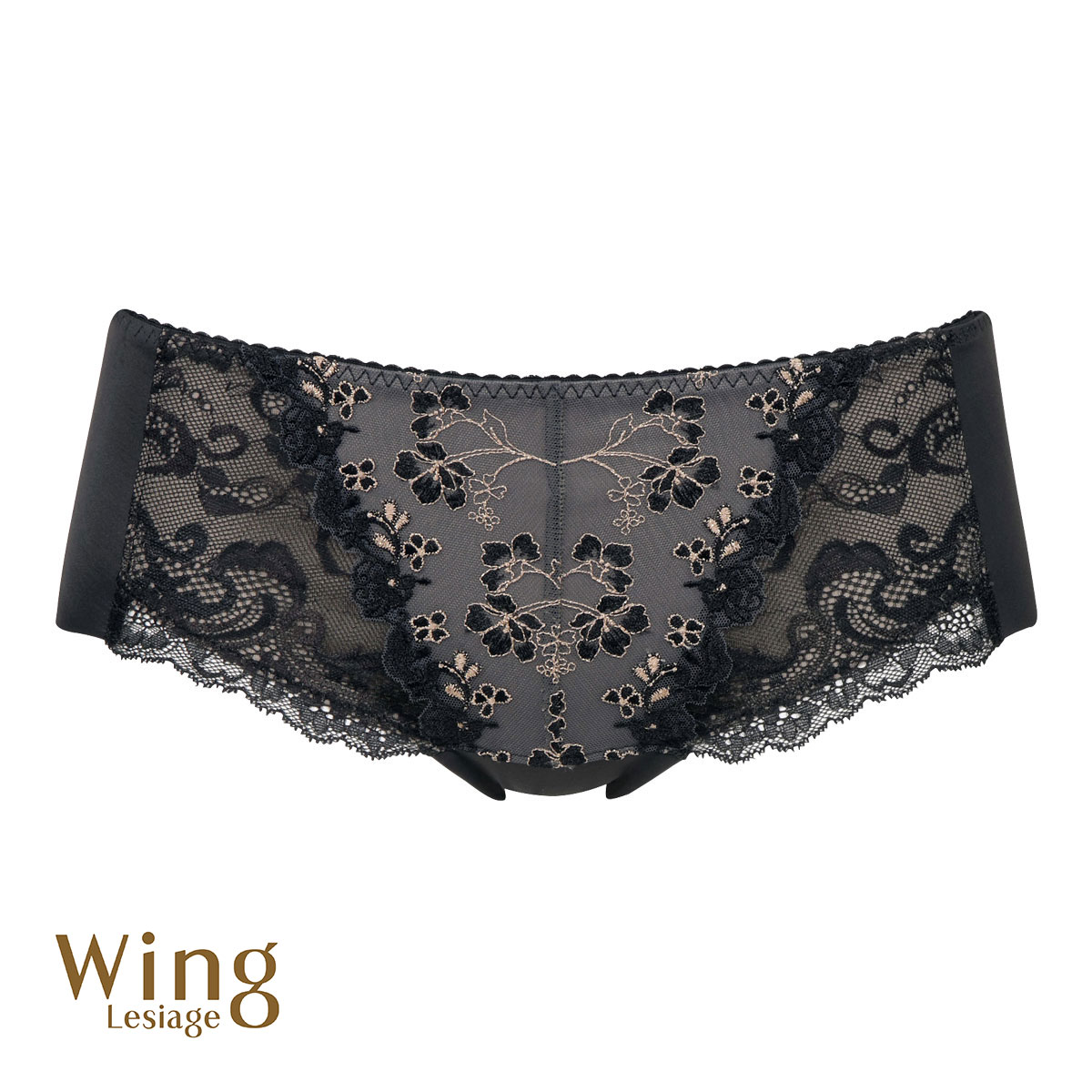 ウイング Wing レシアージュ Lesiage 24SS 2920シリーズ ショーツ ML ラインレス ヘム ひびきにくい 単品(BK-ブラック-M)