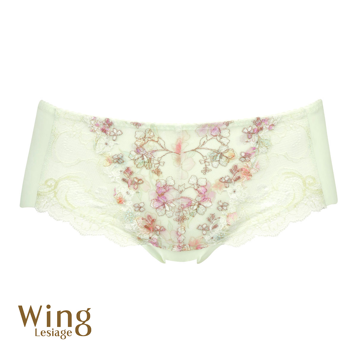 ウイング Wing レシアージュ Lesiage 24SS 2920シリーズ ショーツ ML ラインレス ヘム ひびきにくい 単品(GR-グリーン-M)