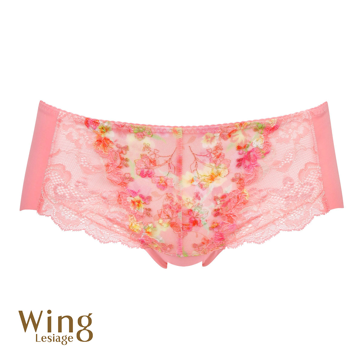 ウイング Wing レシアージュ Lesiage 24SS 2920シリーズ ショーツ ML ラインレス ヘム ひびきにくい 単品(OR-オレンジ-M)