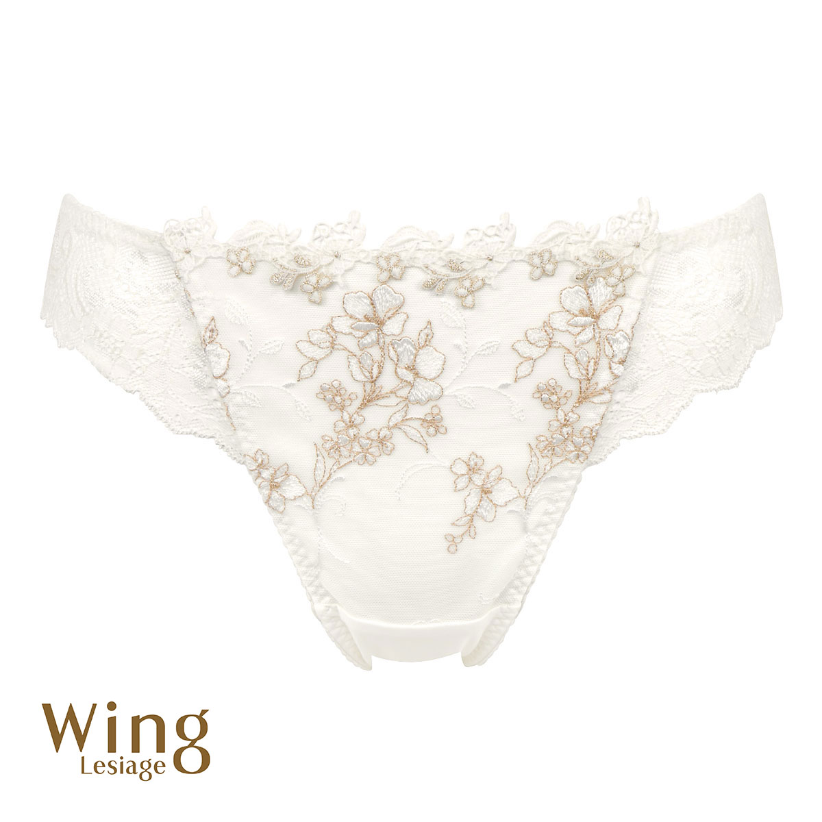 ウイング Wing レシアージュ Lesiage 24SS 2920シリーズ ショーツ M Tバック ソング バックレース 単品(IV-アイボリー-M)