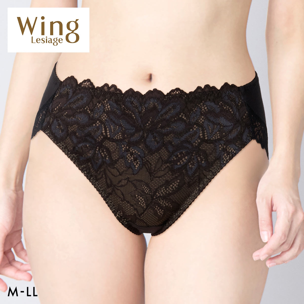 ウイング Wing レシアージュ Lesiage 3010シリーズ PF3010 ショーツ 綿混 ChouChou de Lesi M L LL 単品(BK-ブラック-M)