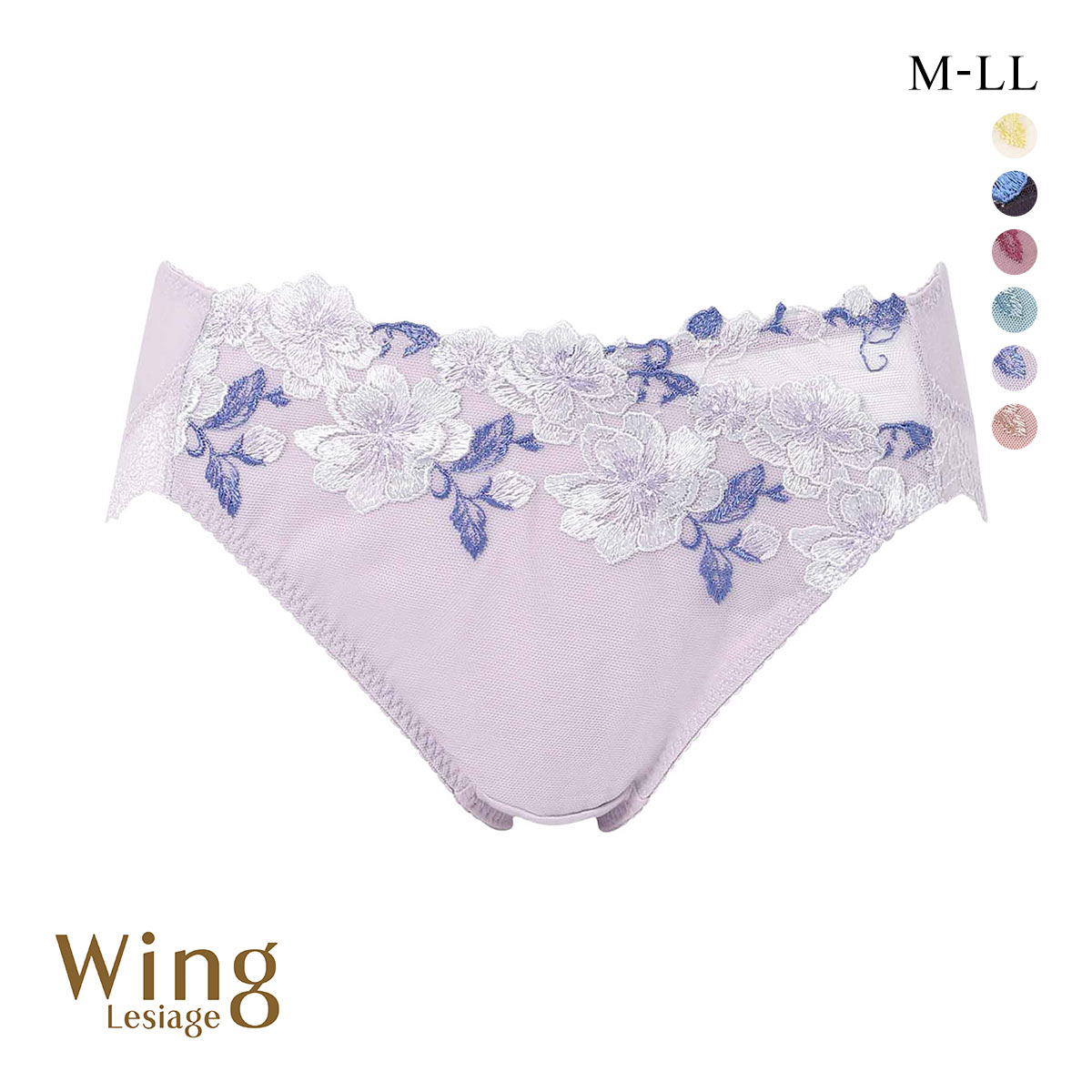 ウイング Wing レシアージュ Lesiage PB5010シリーズ ショーツ 綿混 ML2L PF5010 単品(GLV-グレーラベンダー-M)