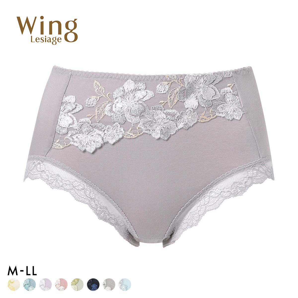 ウイング レシアージュ PB5010シリーズ ショーツ 綿混 ふかめ ML2L PF5014 Wing Lesiage 大きいサイズ(GY-グレー-M)