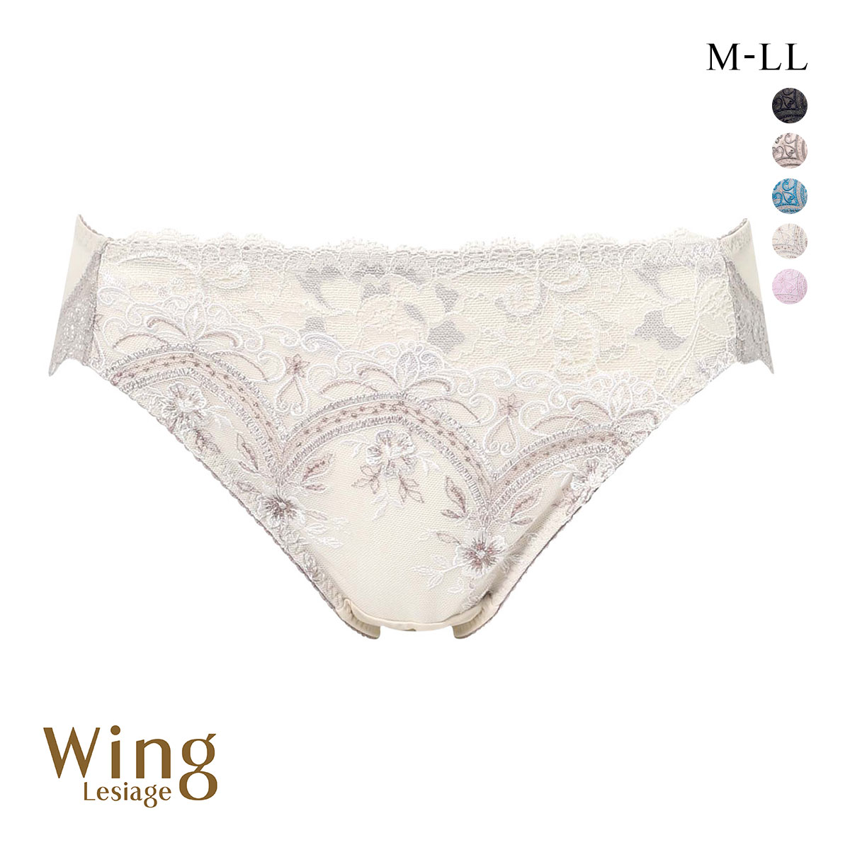 ウイング レシアージュ ショーツ MLLL ハイレッグ Wing Lesiage 6000G 大きいサイズ(IV-アイボリー-M)