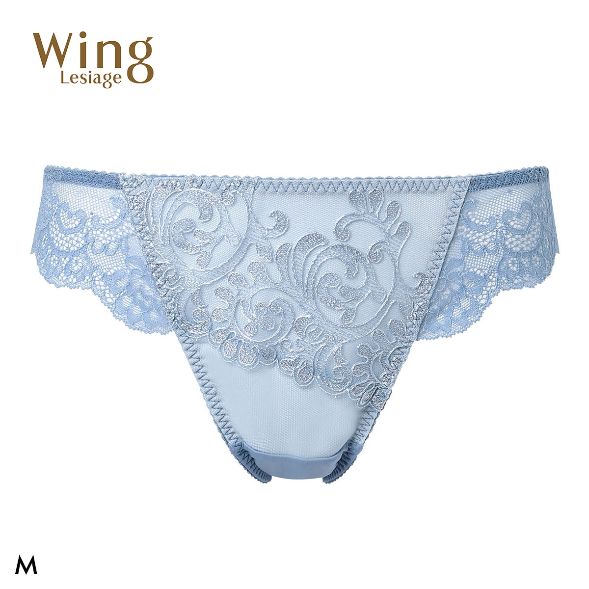 ウイング レシアージュ 8000シリーズ Tバックショーツ 総レース M PF8002 Wing Lesiage(BU-ブルー-M)
