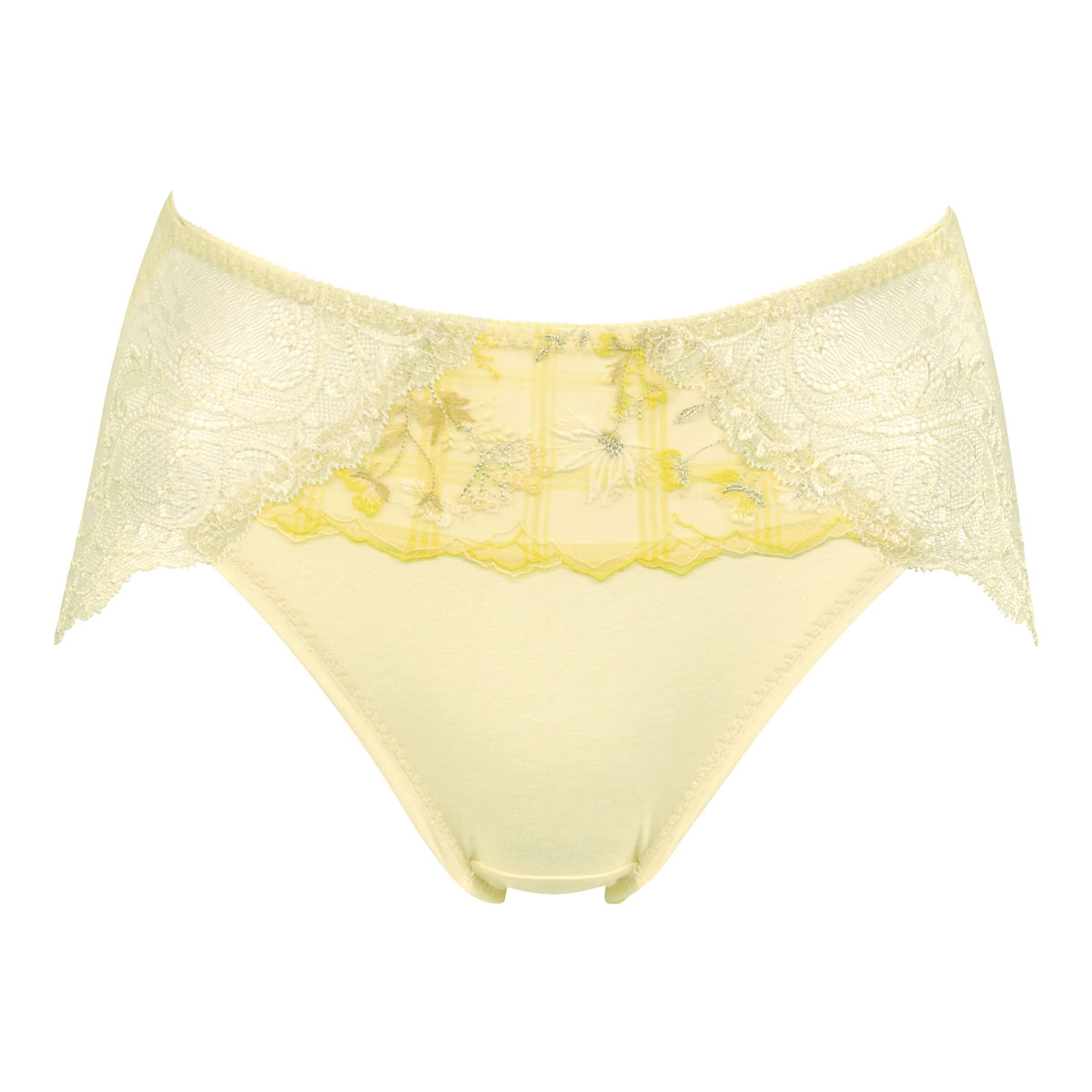 ワコール Wacoal ラゼ LASEE 25G BFA325 BFA425 着やせすっきりブラ すそピタショーツ ML スタンダード ハイレッグ 単品(YE-イエロー-M)