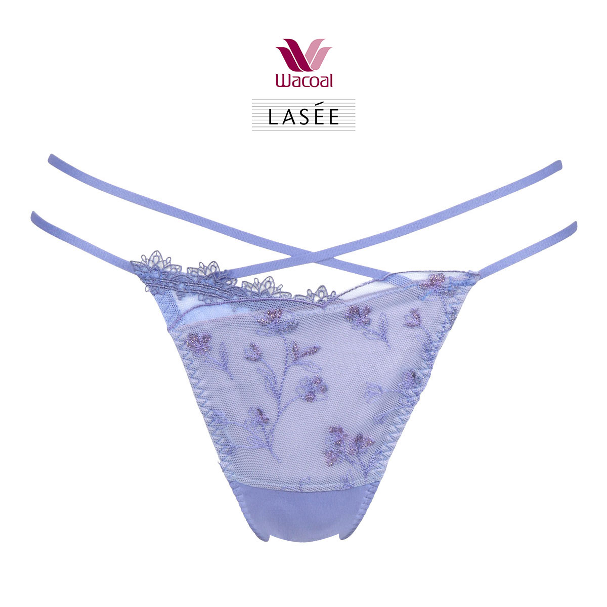 ワコール Wacoal ラゼ LASEE 09G PFA409 Tバックショーツ 単品 ハイレッグ(PU-パープル-M)