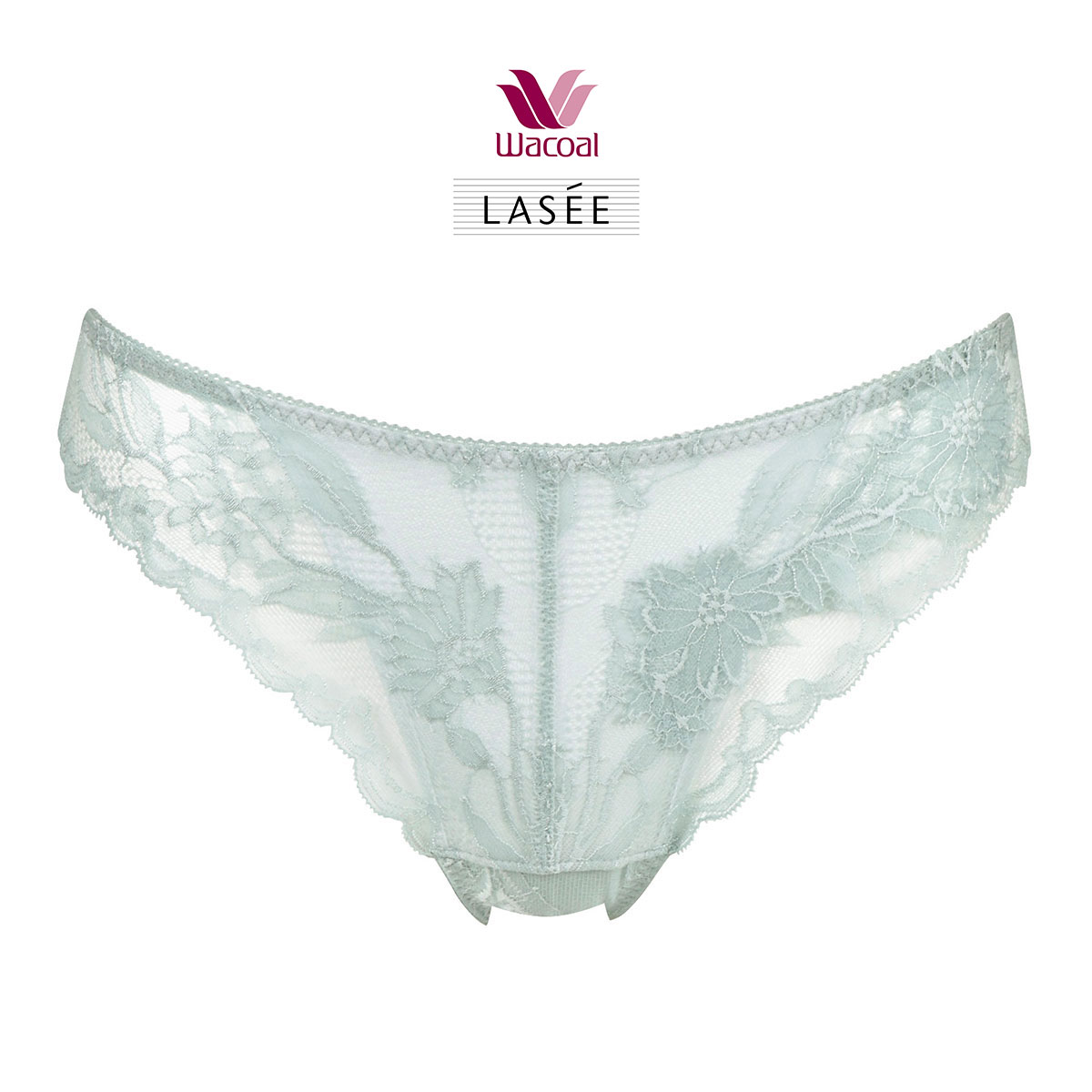 ワコール Wacoal ラゼ LASEE 16G BFA216 BFA416 BFA716 Tバックショーツ 単品 ブラジリアン 総レース ハイレッグ(MI-ミント-M)