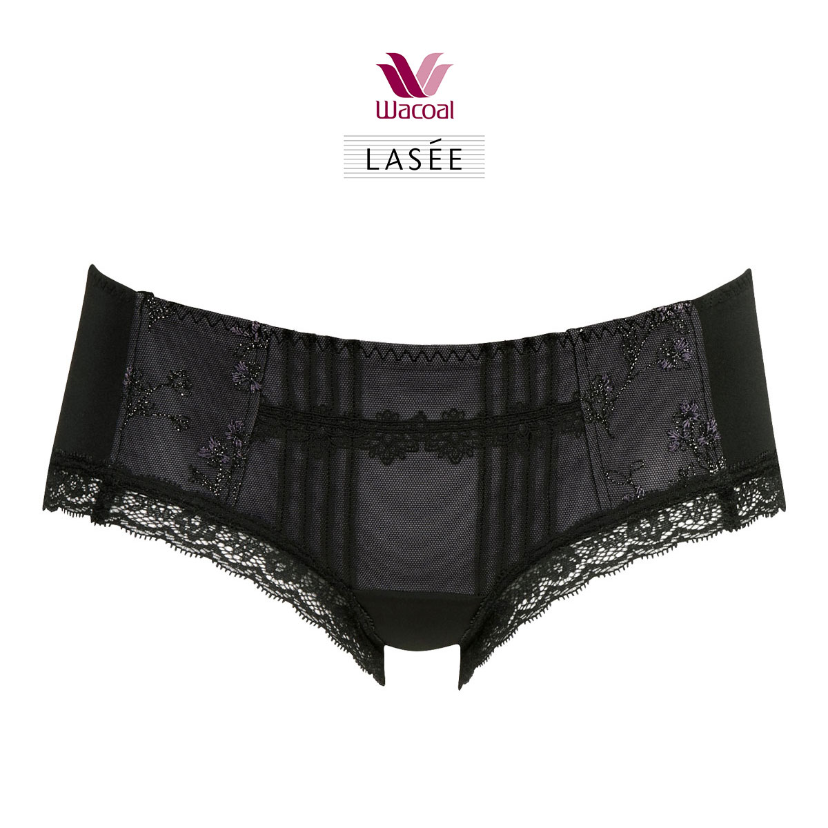 ワコール Wacoal ラゼ LASEE 09G PFA509 ボーイレングスショーツ ML 単品(BK-ブラック-M)