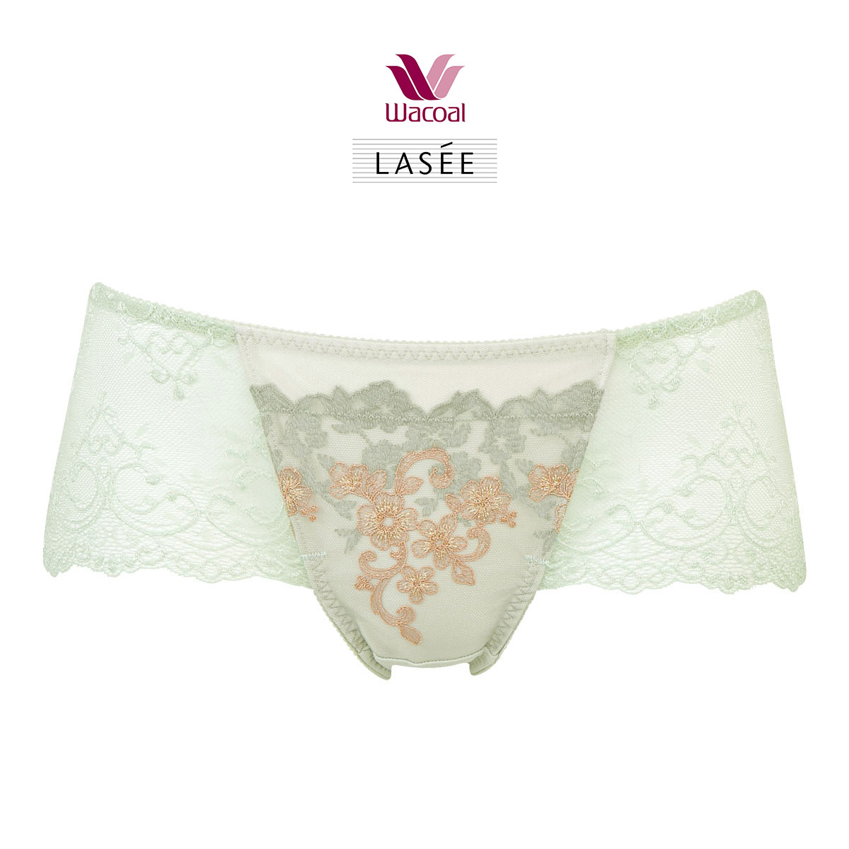 ワコール Wacoal ラゼ LASEE 28G BFA428 胸もと年齢マイナス5歳をめざすブラ ボーイレングスショーツ ML 総レース 単品(ME-メロン-M)