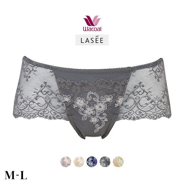 ワコール Wacoal ラゼ LASEE 28G BFA428 胸もと年齢マイナス5歳をめざすブラ ボーイレングスショーツ ML 総レース 単品