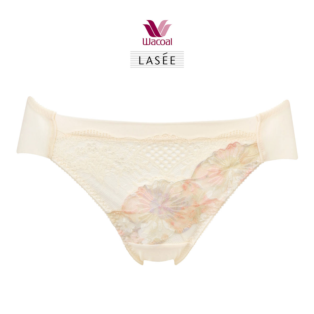 ワコール Wacoal ラゼ LASEE 35G BFA335 BFA435 着やせすっきりブラ ラインレス ショーツ ML 単品 ハイレッグ(CR-クリーム-M)