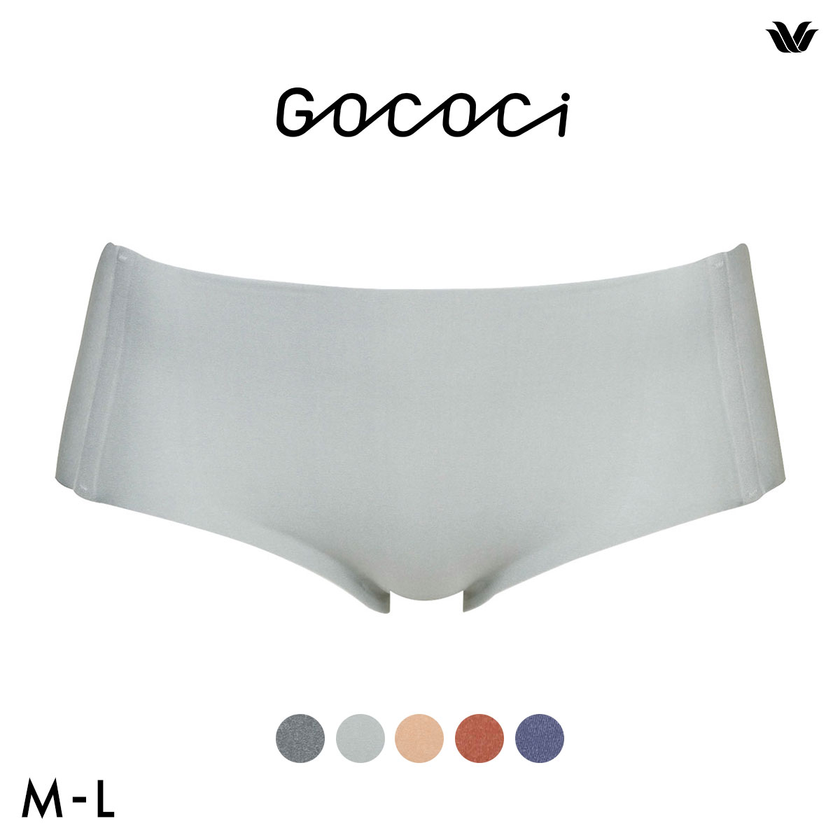 ワコール Wacoal ゴコチ GOCOCi CGG210 CGG510 PGG110 ビキニ丈･ハイカットショーツ ベンベルグ ヘム ML(LGY-薄グレー-M)