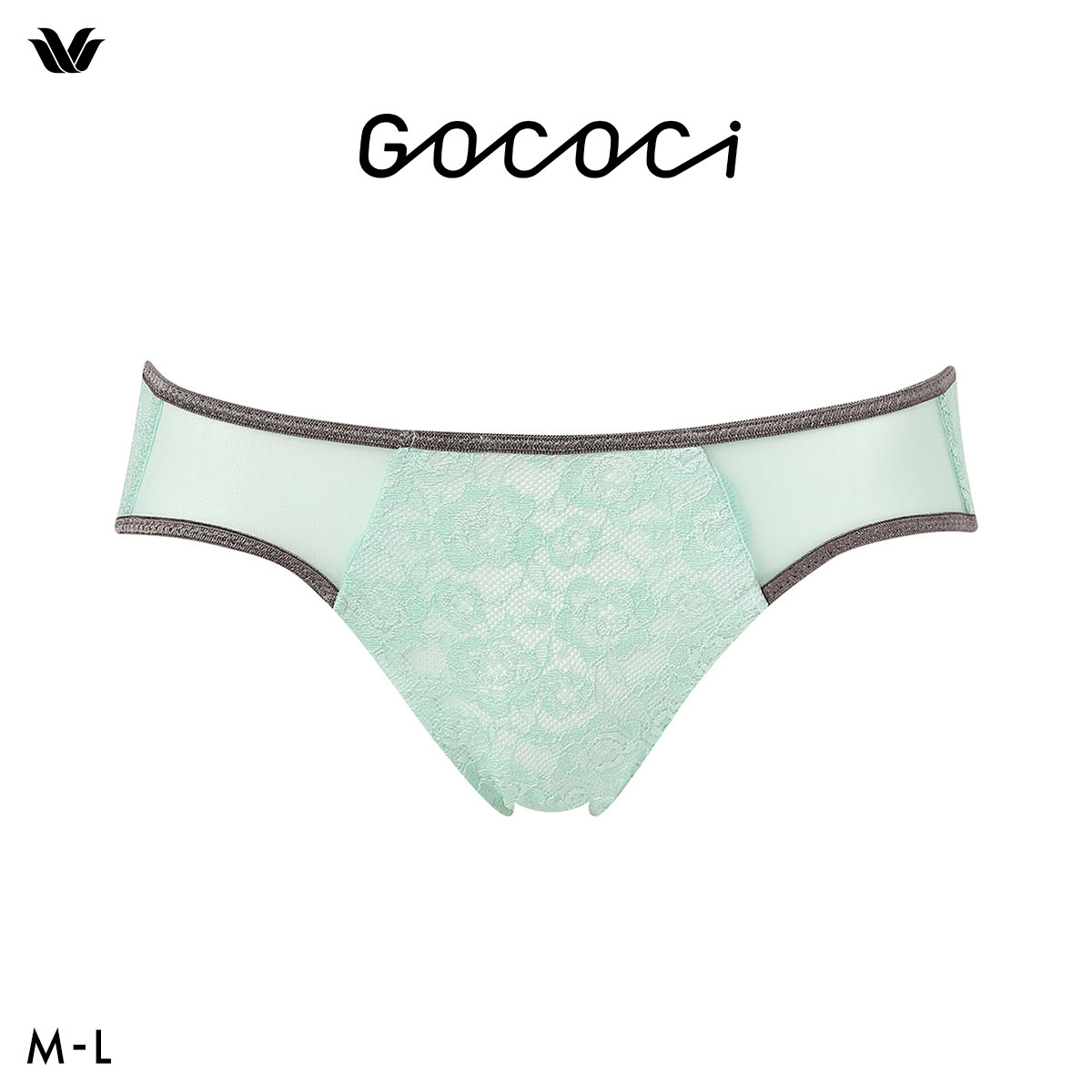ワコール ゴコチ cooomy. クーミー ショーツ PGG125 ML レース あさめ バックレース ローライズ ハイレッグ(MI-ミント-M)