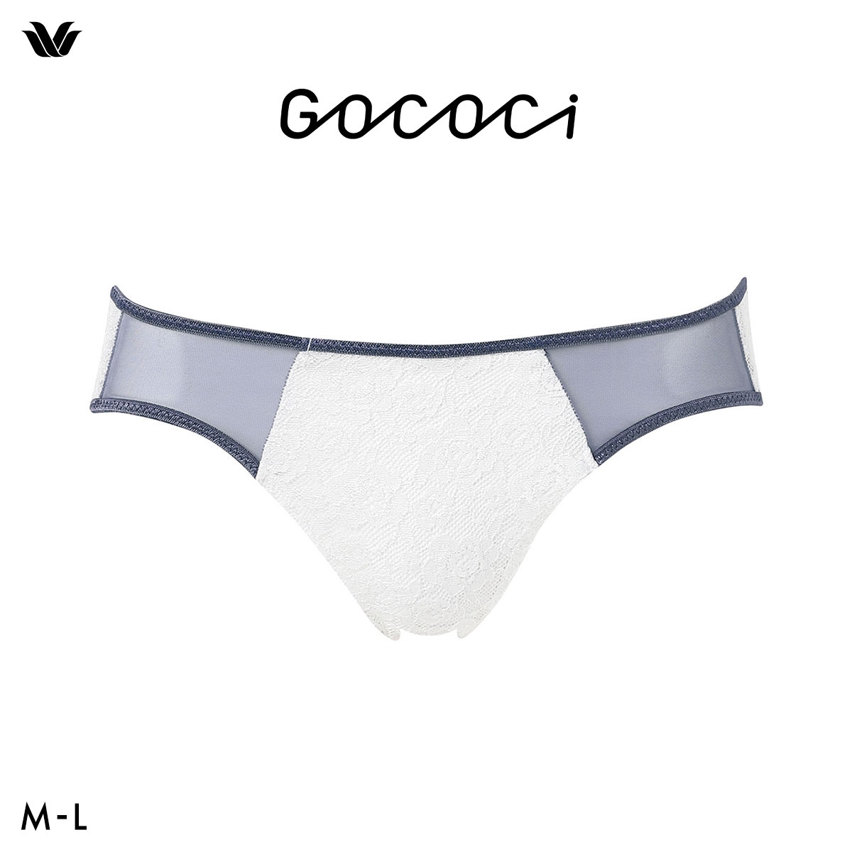 ワコール ゴコチ cooomy. クーミー ショーツ PGG125 ML レース あさめ バックレース ローライズ ハイレッグ(WH-ホワイト-M)