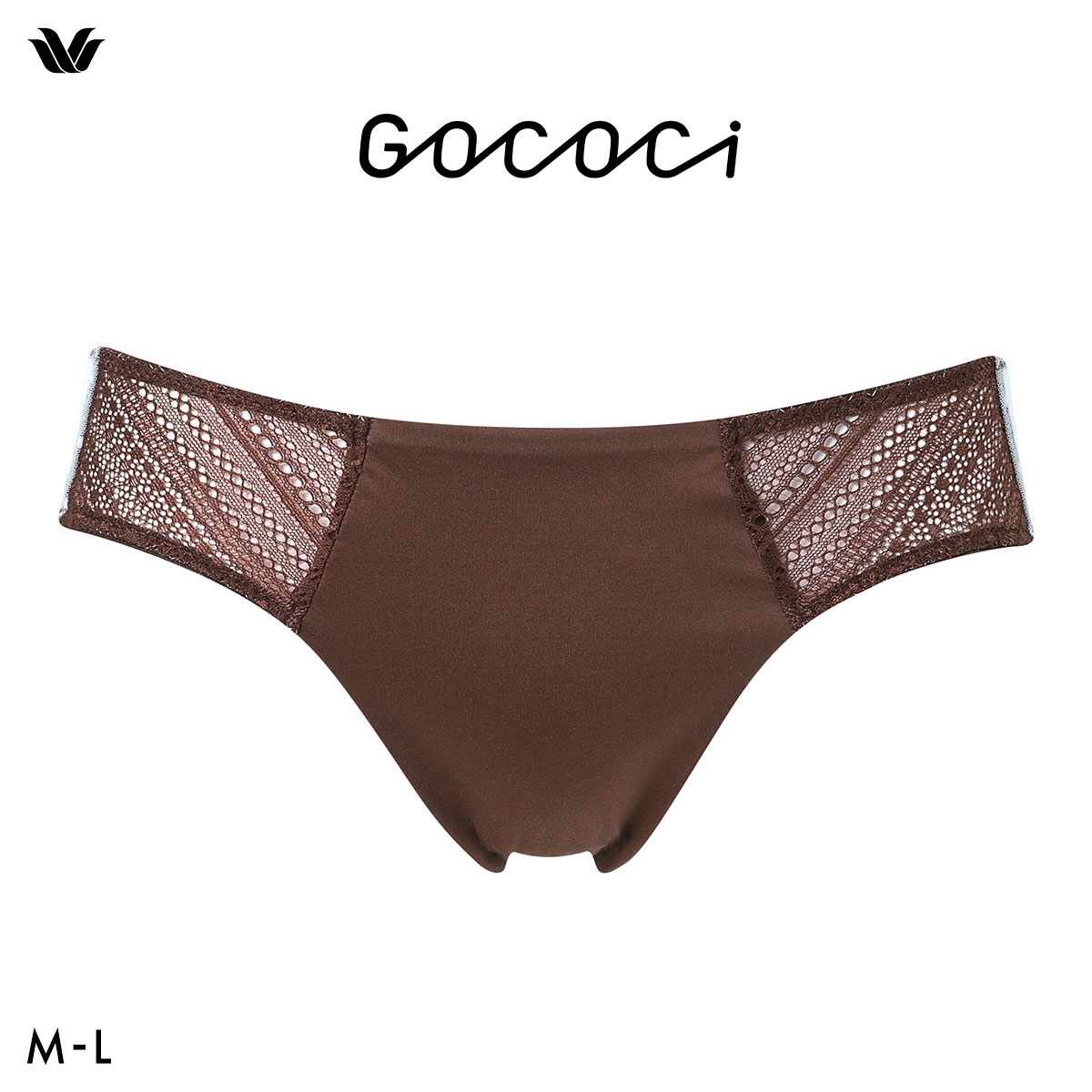 ワコール ゴコチ cooomy. クーミー ショーツ PGG126 ML レース あさめ バックレース ローライズ ハイレッグ(DBR-濃ブラウン-M)