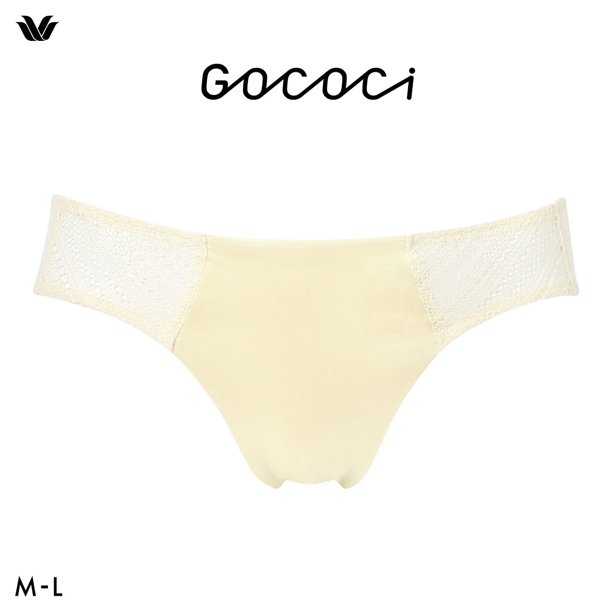 ワコール ゴコチ cooomy. クーミー ショーツ PGG126 ML レース あさめ バックレース ローライズ ハイレッグ(YE-イエロー-M)