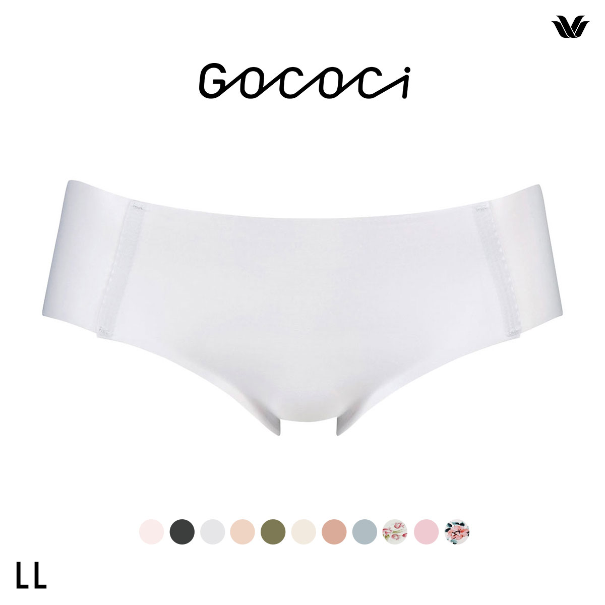 ワコール Wacoal ゴコチ GOCOCi CGG535 ショーツ ビキニ丈 ハイカット ナイロン ヘム LL 単品(GY-グレー-LL)