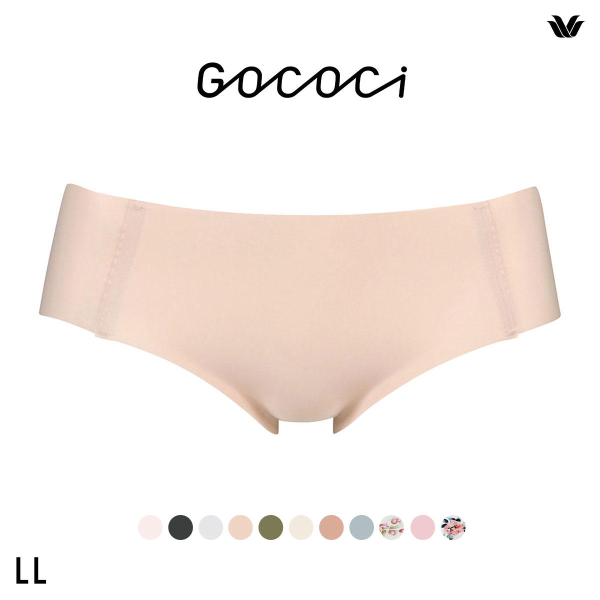ワコール Wacoal ゴコチ GOCOCi CGG535 ショーツ ビキニ丈 ハイカット ナイロン ヘム LL 単品(OC-オークル-LL)