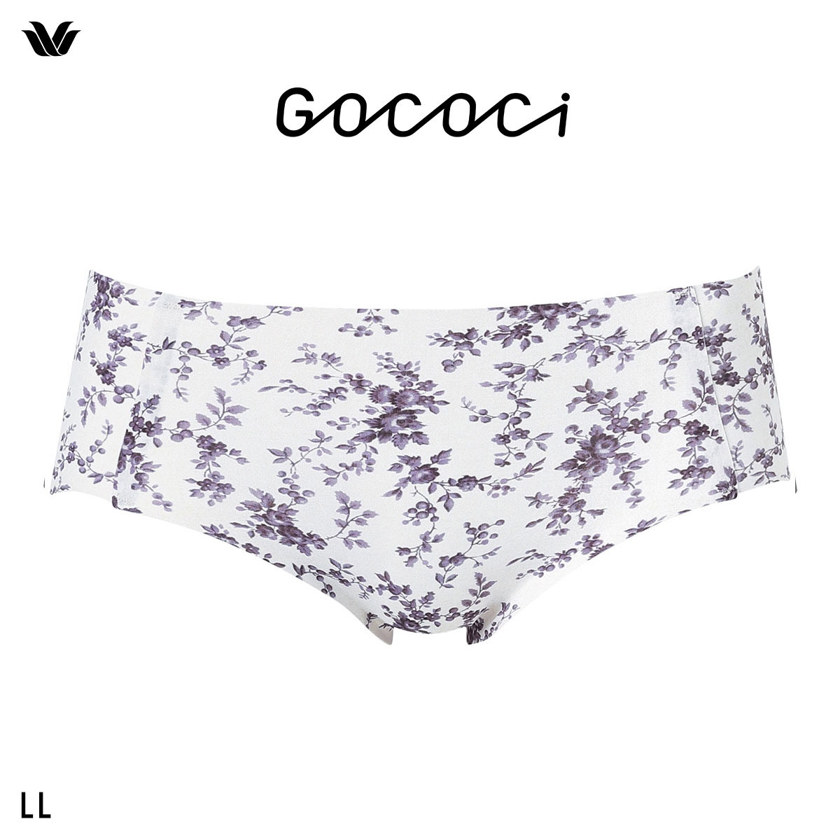 ワコール Wacoal ゴコチ GOCOCi CGG535 ショーツ ビキニ丈 ハイカット ナイロン ヘム LL 単品(FLO2-花2-LL)