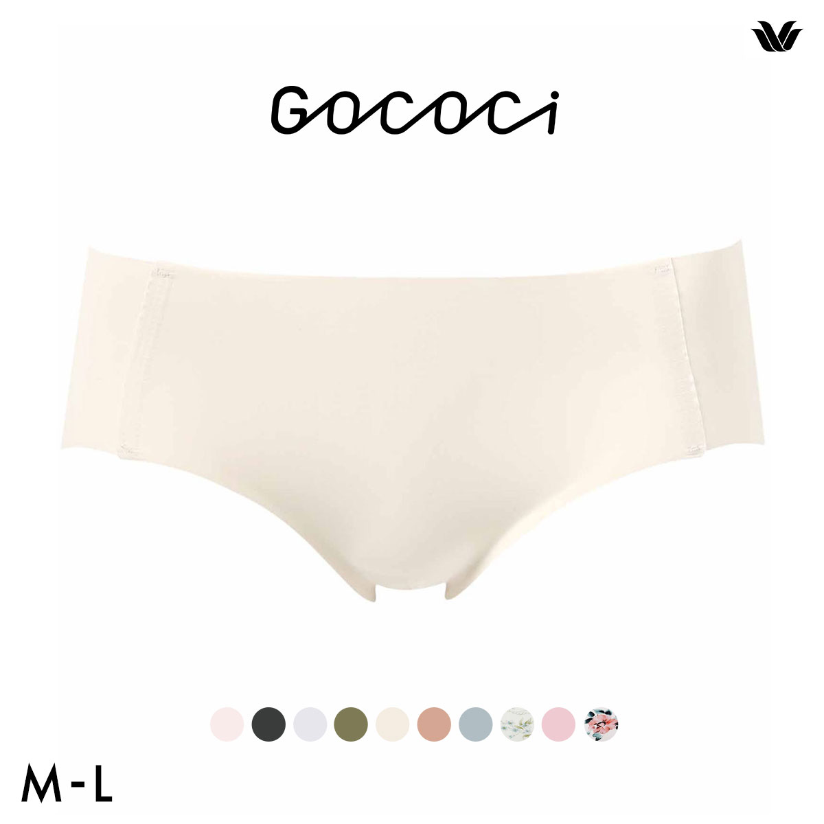 ワコール Wacoal ゴコチ GOCOCi CGG535 ショーツ ビキニ丈 ハイカット ナイロン ヘム ML 単品(OW-オフホワイト-M)