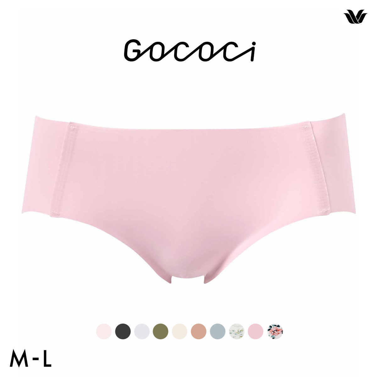 ワコール Wacoal ゴコチ GOCOCi CGG535 ショーツ ビキニ丈 ハイカット ナイロン ヘム ML 単品(RP-ロマンピンク-M)