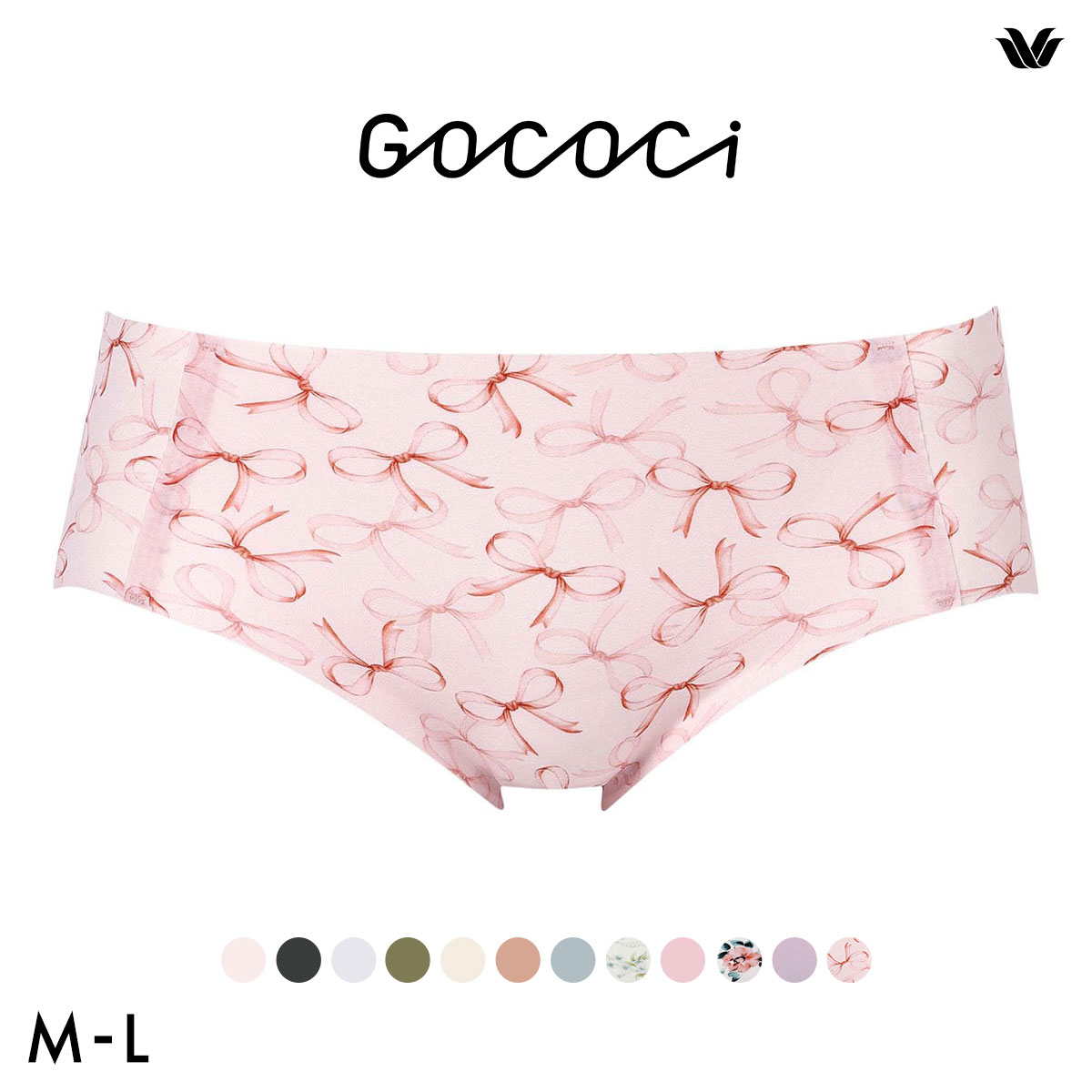 ワコール Wacoal ゴコチ GOCOCi CGG535 ショーツ ビキニ丈 ハイカット ナイロン ヘム ML 単品(BP-ベビーピンク-M)