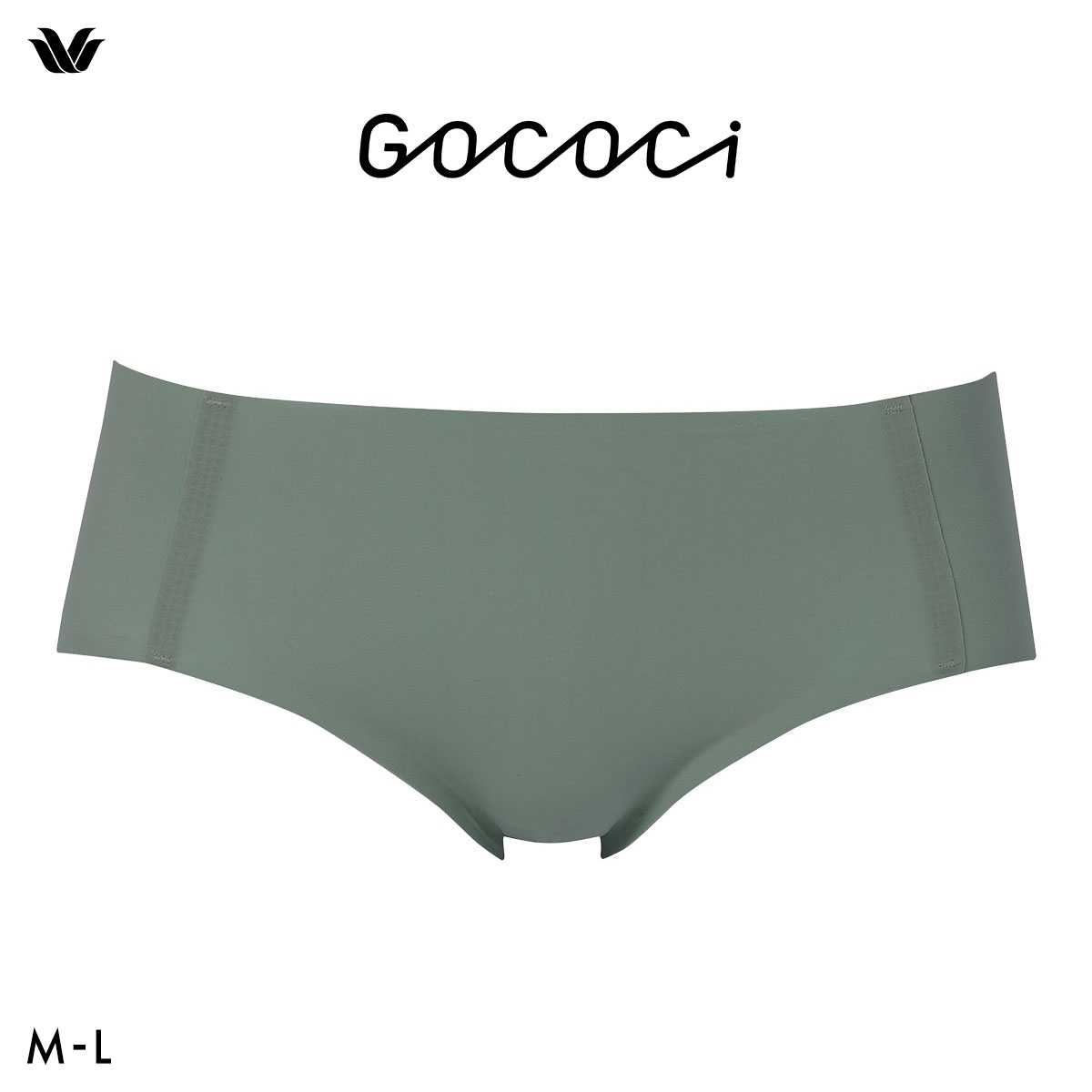ワコール Wacoal ゴコチ GOCOCi CGG535 ショーツ ビキニ丈 ハイカット ナイロン ヘム ML 単品(GR-グリーン-M)