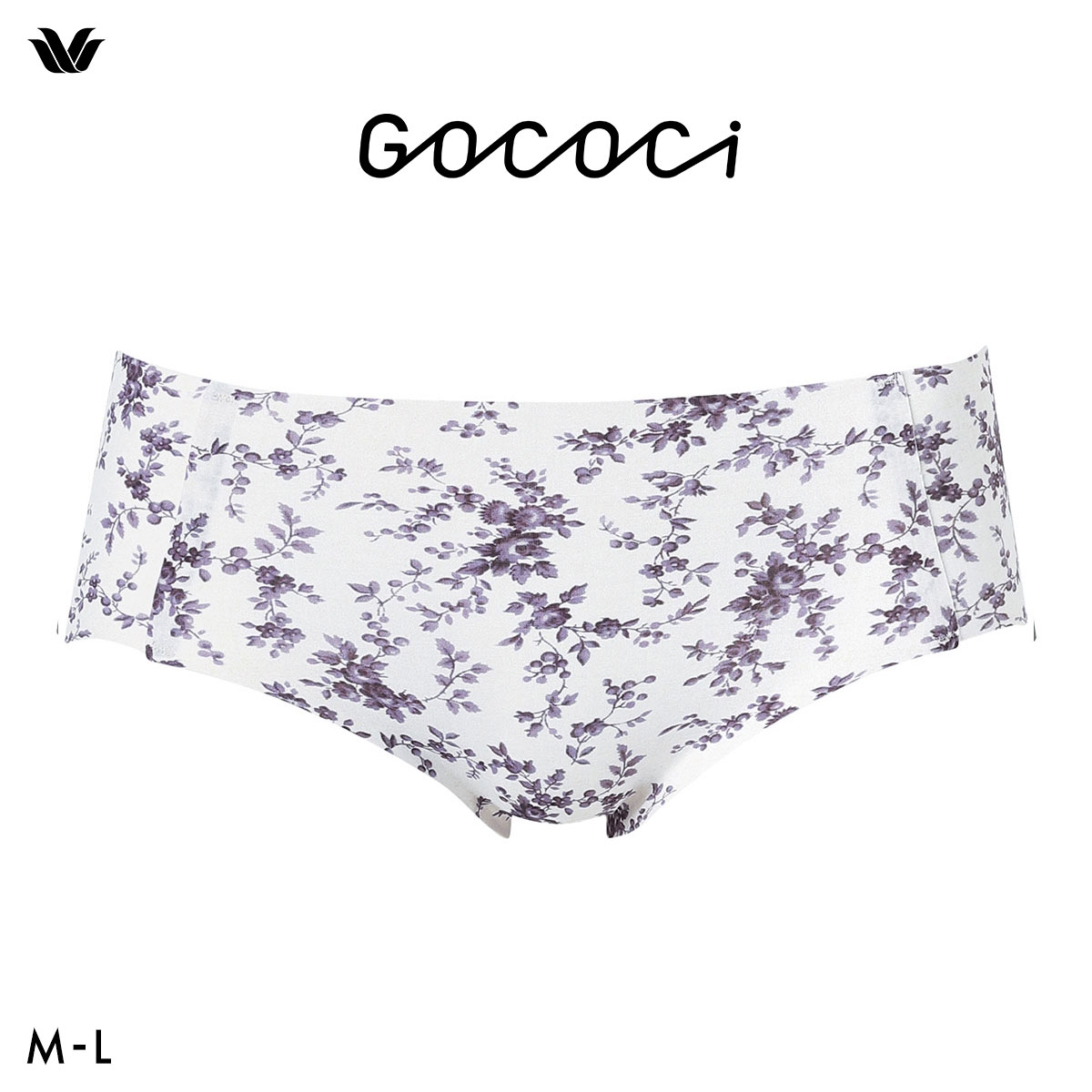 ワコール Wacoal ゴコチ GOCOCi CGG535 ショーツ ビキニ丈 ハイカット ナイロン ヘム ML 単品(FLO2-花2-M)