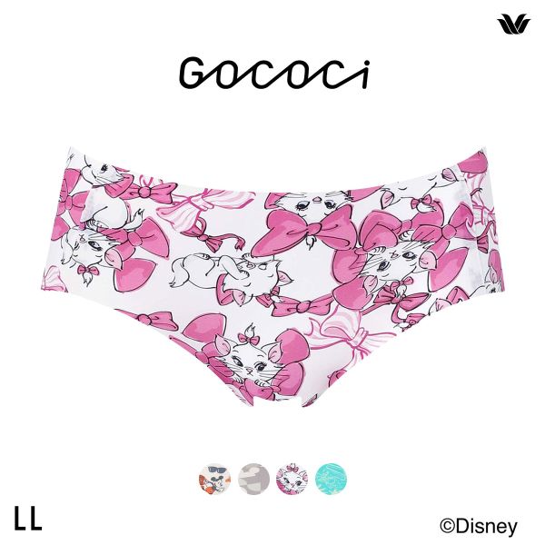 ワコール ゴコチ Disney ナイロンベアスムース ショーツ ノーマル LL CGG537 PGG137 ヘム 無縫製 Wacoal GOCOCi 大きいサイズ