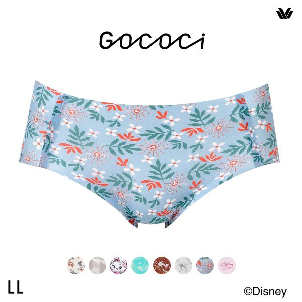 ワコール ゴコチ Disney ナイロンベアスムース ショーツ ノーマル LL CGG537 PGG137 ヘム 無縫製 Wacoal GOCOCi 大きいサイズ