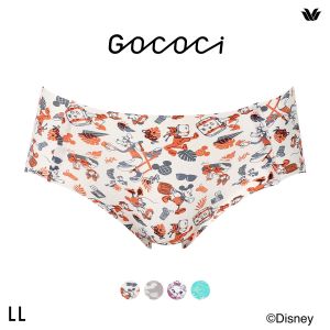 ワコール ゴコチ Disney ナイロンベアスムース ショーツ ノーマル LL CGG537 PGG137 ヘム 無縫製 Wacoal GOCOCi 大きいサイズ