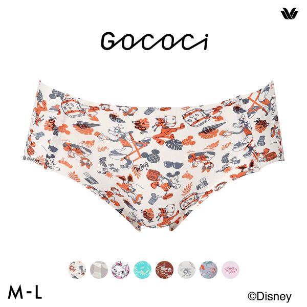 ワコール ゴコチ Disney ナイロンベアスムース ショーツ ノーマル ML CGG537 PGG137 ヘム 無縫製 Wacoal GOCOCi