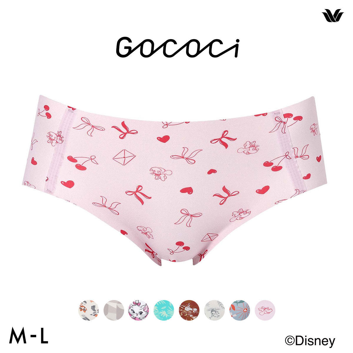 ワコール ゴコチ Disney ナイロンベアスムース ショーツ ノーマル ML CGG537 PGG137 ヘム 無縫製 Wacoal GOCOCi(BP-ベビーピンク-M)