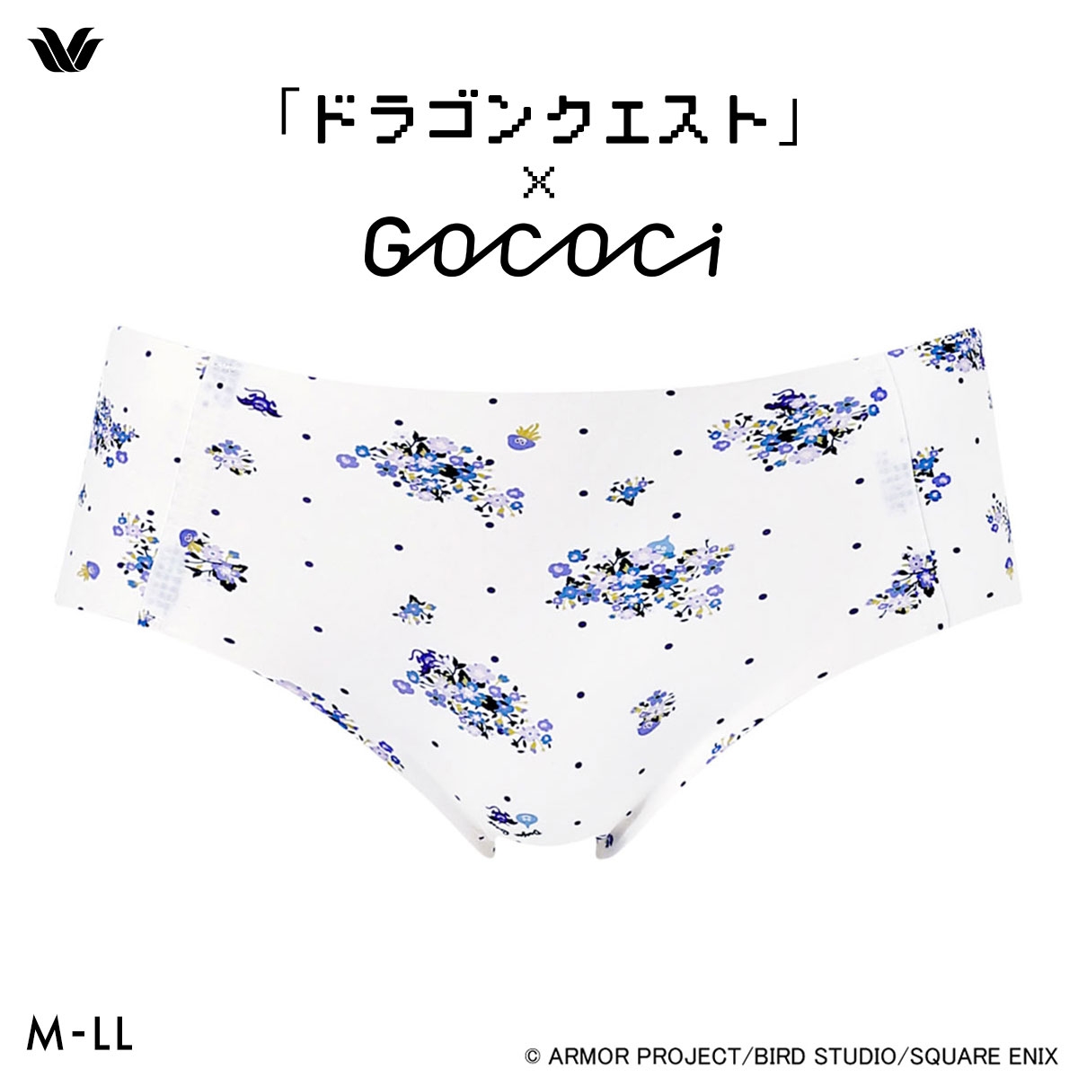 ワコール 「ドラゴンクエスト」×GOCOCi ゴコチ ショーツ シームレス ノーマル MLLL CGG538 PGG138 ヘム 無縫製 Wacoal GOCOCi(BU-ブルー-M)