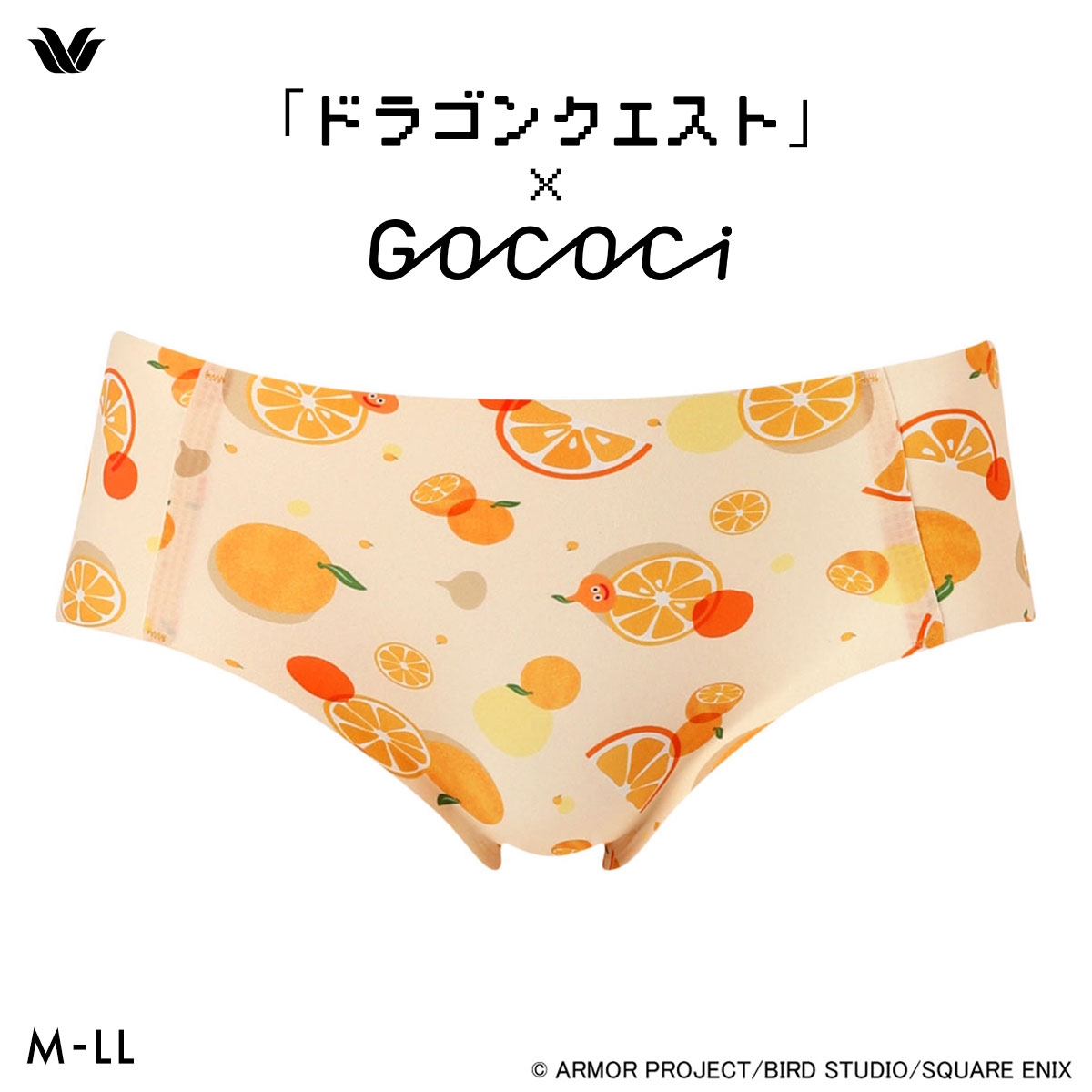 ワコール 「ドラゴンクエスト」×GOCOCi ゴコチ ショーツ シームレス ノーマル MLLL CGG538 PGG138 ヘム 無縫製 Wacoal GOCOCi(OR-オレンジ-M)