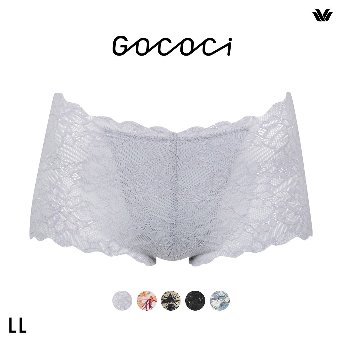 ワコール Wacoal ゴコチ GOCOCi PGG197 CGG297 ノーマルショーツ ビキニ 総レース LL 単品(GY-グレー-LL)